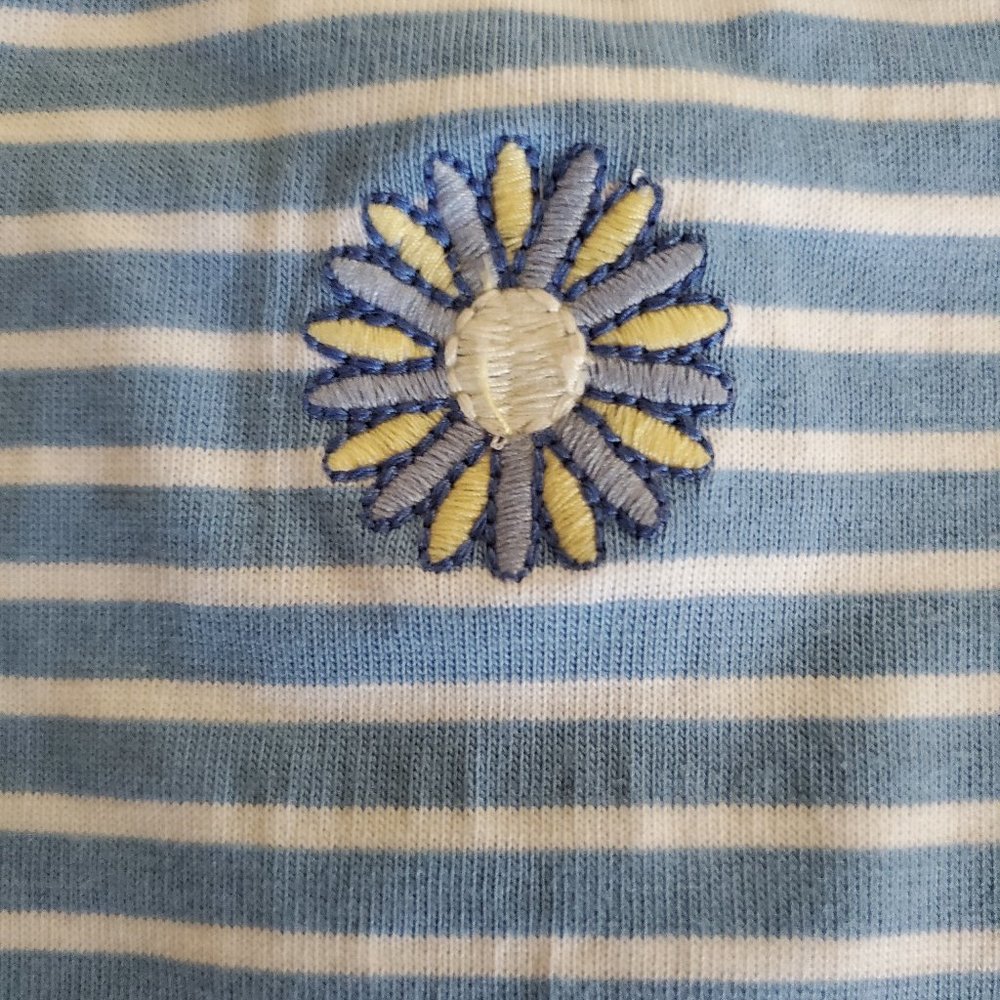 APPLESEED'S STRIPED TOP WITH EMBROIDERED DAISIES - Picture 4 of 7